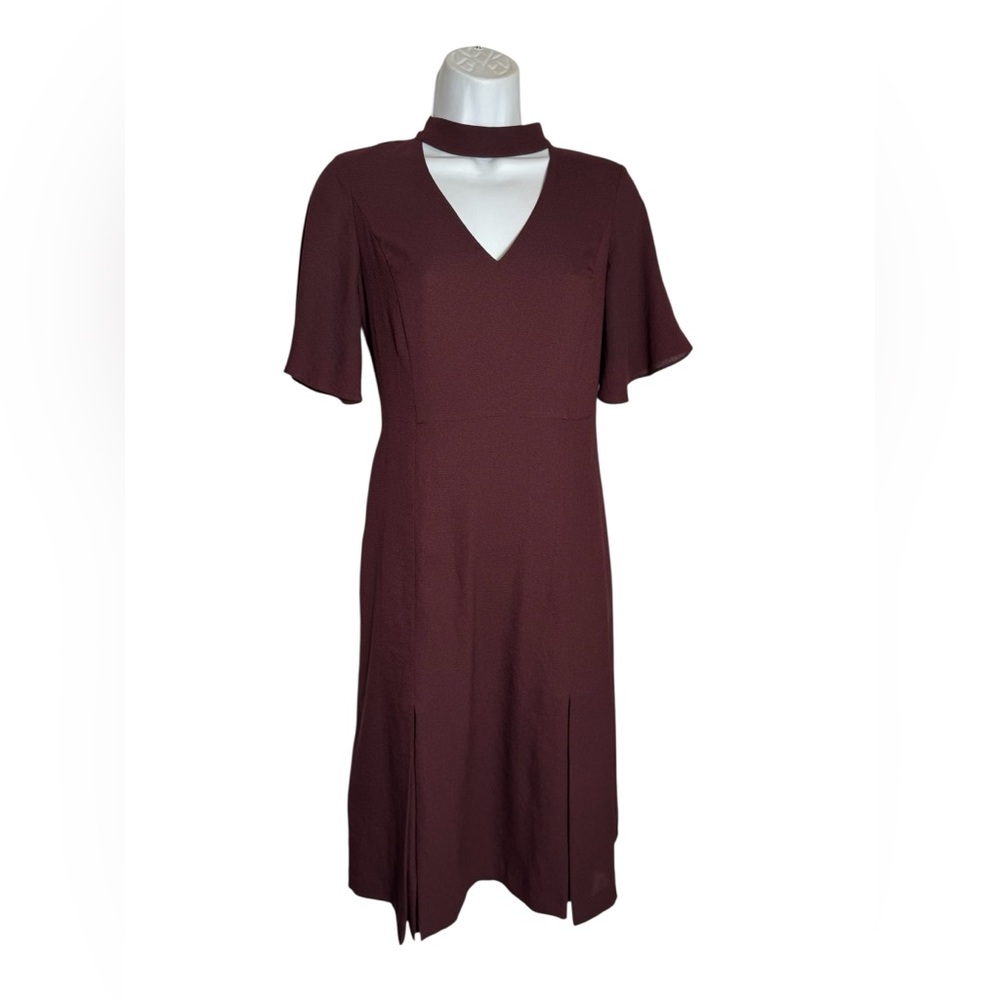 Ann‎ Taylor Dress Size 00 Petite Deep Red Midi Dress ❤️❤️ PERFECT